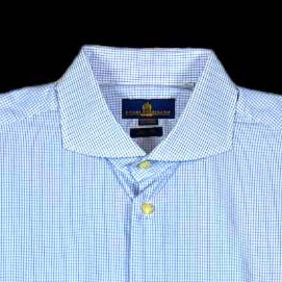 Eredi Pisano Blue/White Dress Shirt | Size 18 - Picture 3 of 5